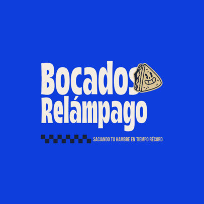 Logo Creator Featuring a Sandwich Cartoon for a Fast-Food Restaurant 