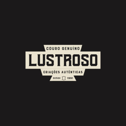 Artisanal Leather Goods Store Logo Template