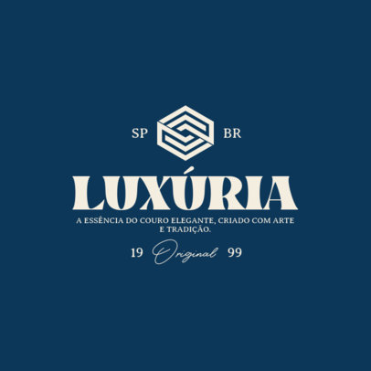 Luxury Leather Goods Brand Logo Creator with an Abstract Graphic