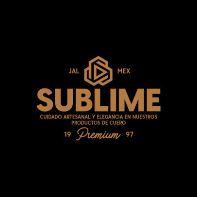 Online Logo Template for a Premium Leather Goods Store