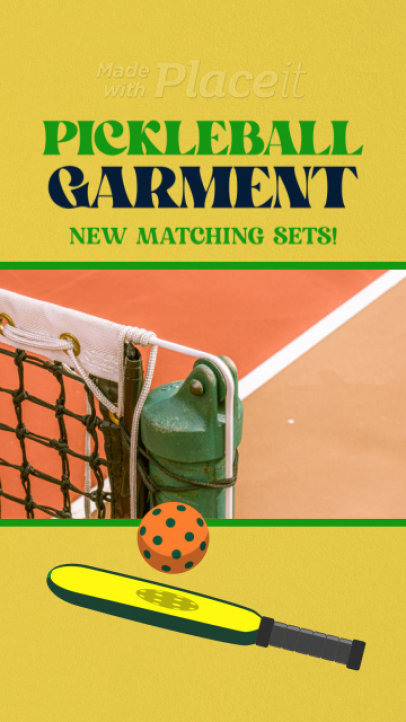 Instagram Story Video Generator to Promote New Pickleball Gear