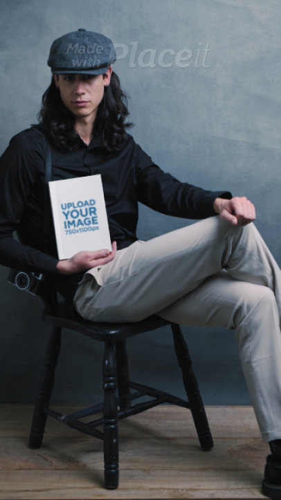 Video of a Man Holding a Book for an Editorial Photoshoot
