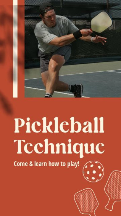 Pickleball-Themed Instagram Story Video Template for a Technique Session 6968