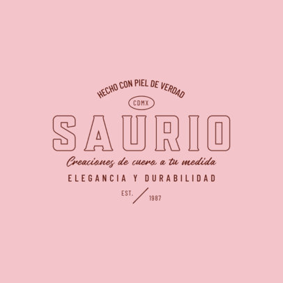 Logo Template Featuring a Luxury Style for a Leather Goods Shop