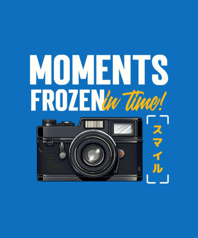 T-Shirt Design Maker Featuring Professional Camera Graphics 
