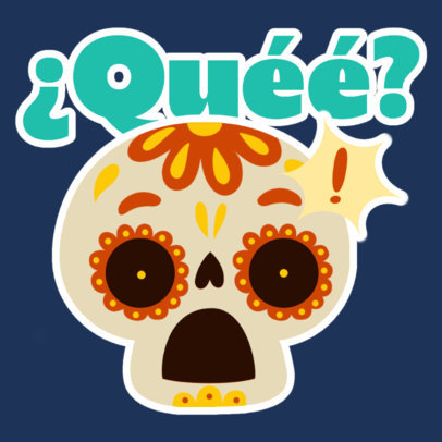 Twitch Emote Template With a Surprised Catrina Illustration 5837c