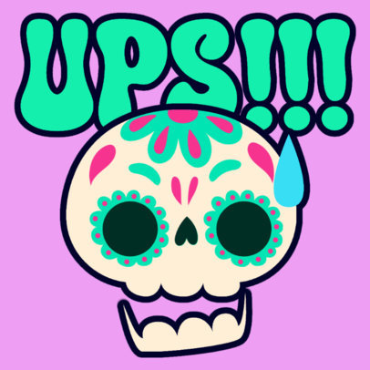 Dia de Muertos Twitch Emote Generator With Funny Skull Graphic 5837e