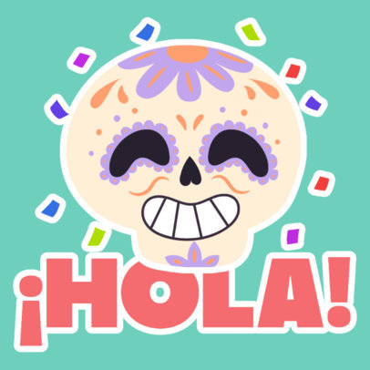 Colorful Twitch Emote Creator With a Day of the Dead Theme 5837f