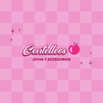 Jewelry Store Logo Maker Featuring a Cherry with an Aesthetic Inspired by the 90s