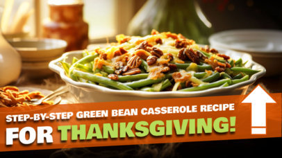 YouTube Thumbnail Creator With a Step-By-Step Casserole Recipe for Thanksgiving