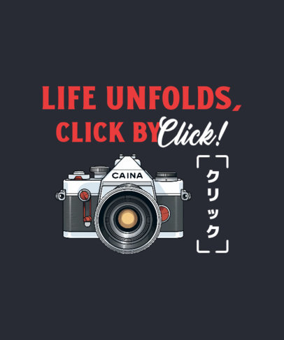 T-Shirt Design Creator with a Vintage Camera Illustration