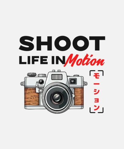 T-Shirt Design Generator Featuring a Vintage Camera