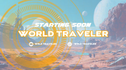 Twitch Screen Video Maker Featuring a Space Landscape Inspired by Starfield