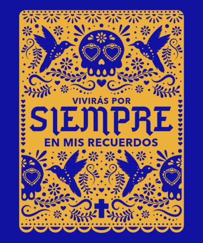 T-Shirt Design Maker Featuring a Day of the Dead-Themed Layout