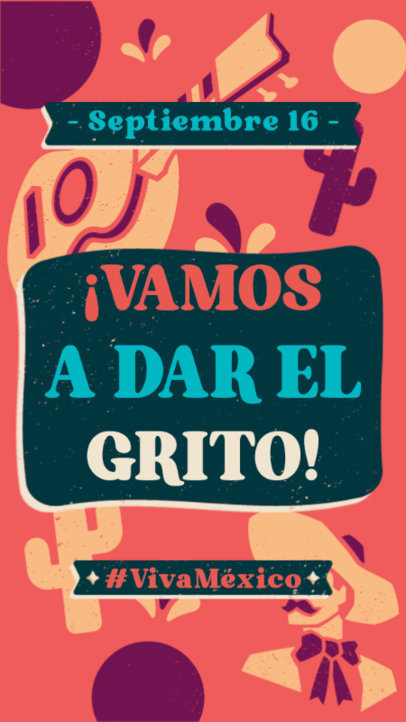 Instagram Story Generator Featuring a Quote to Celebrate el Dia del Grito Mexicano