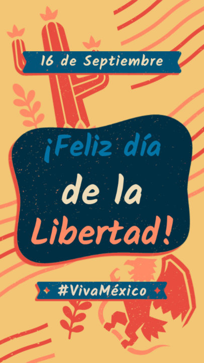 Instagram Story Generator Featuring a Celebratory Quote for Mexico's Independence Day