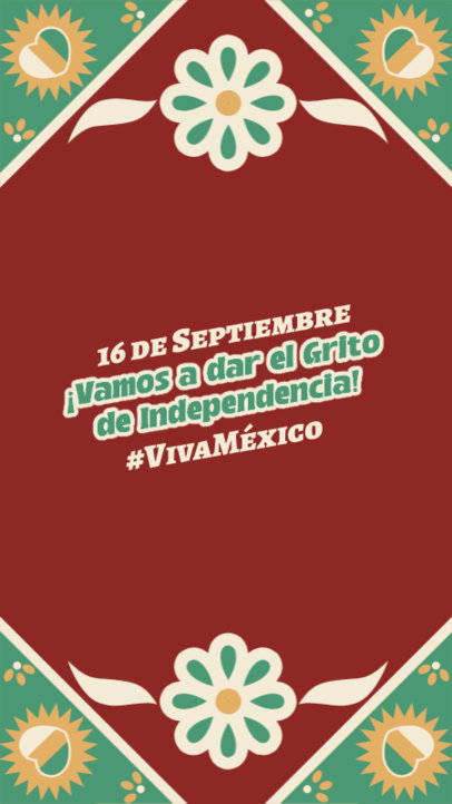 Instagram Story Template with a Festive Phrase for el Grito de Independencia