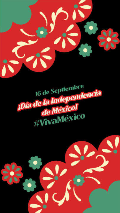 Instagram Story Template with Colorful Graphics for el Dia de la Independencia Mexicana