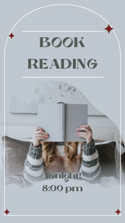 Instagram Story Video Generator to Promote a Book Club Meeting 7006