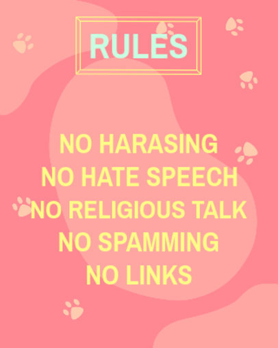 Twitch Info Panel Generator with Dog Paw Graphics for a Streaming Channel's Rules 5961b