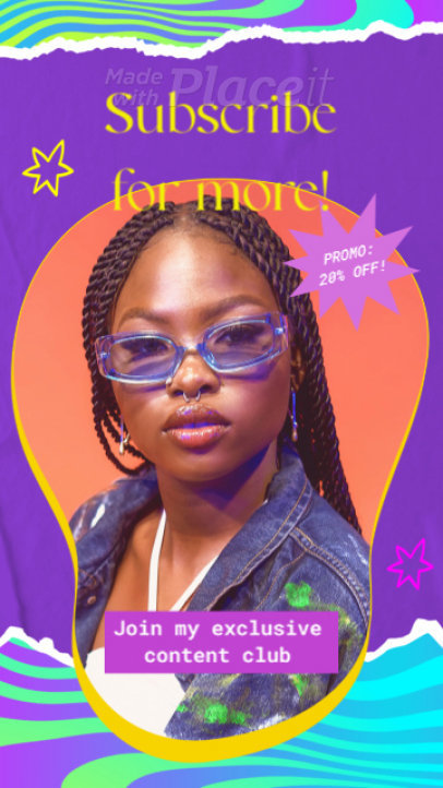 Instagram Story Video Creator with Animated Graphics for an OnlyFans Channel Offer