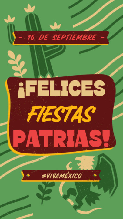 Instagram Story Maker with a Festive Quote to Celebrate Mexican Independence