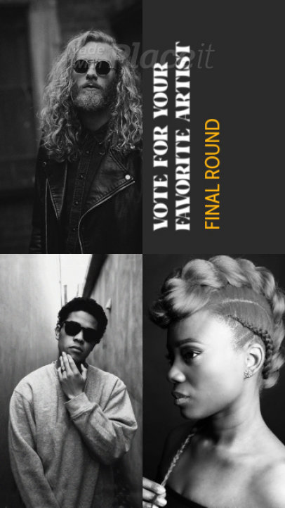 Instagram Story Video Generator Featuring a Vote Now Message for a Talent Show