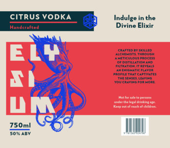 Wine Label Maker for a Handcrafted Vodka Brand