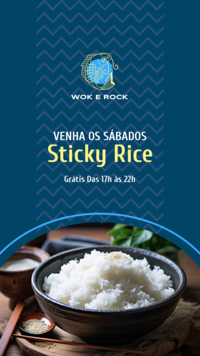 Instagram Story Creator for a Free Rice Ad for an Asian Restaurant