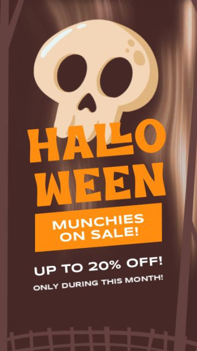 Promotional Instagram Story Video Template for a Special Halloween Sale 7049