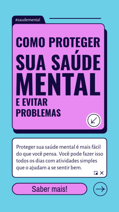 Instagram Story Generator Featuring Ways to Prevent Mental Health Problems