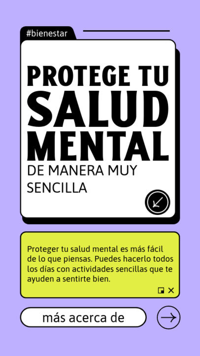 Mental Health Instagram Story Maker With a Wellness Theme for Mental Health
