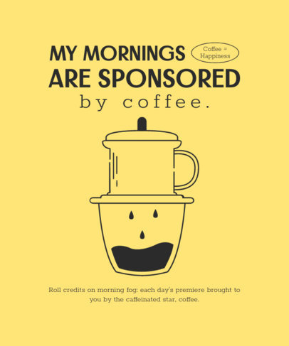 Holiday T-Shirt Design Maker to Celebrate International Coffee Day