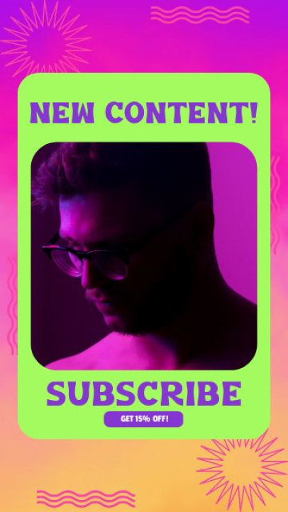 Instagram Story Video Template with Colorful Animated Graphics to Promote an OnlyFans Channel 6999