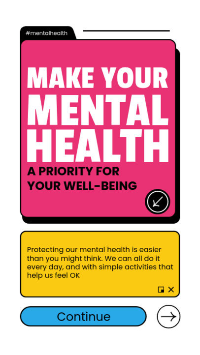 Online Instagram Story Template With a Colorful Layout for Mental Health 6561g-el1