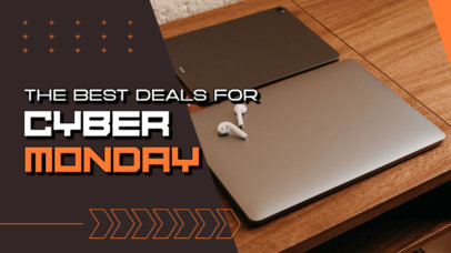 YouTube Thumbnail Template with a List of the Bet Cyber Monday Deals 5857i