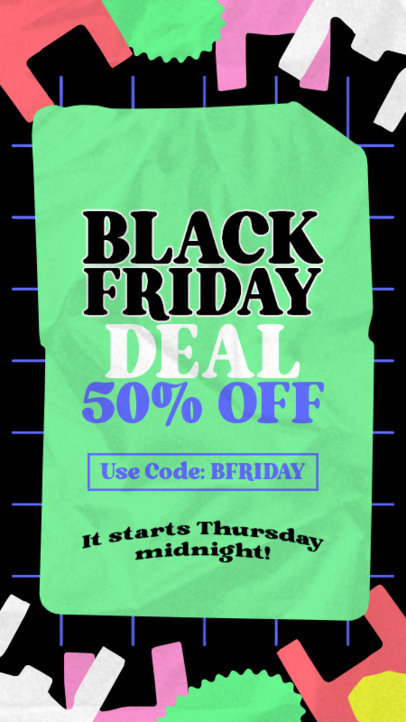 Instagram Story Maker Featuring a Black Friday Deal Ad 5855h