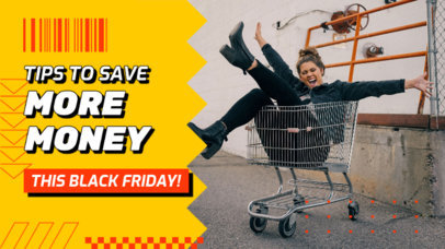 YouTube Thumbnail Maker for a Video on How To Save Money on Black Friday 5857l