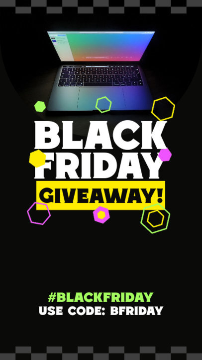 Promotional Instagram Story Generator for a Black Friday Giveaway