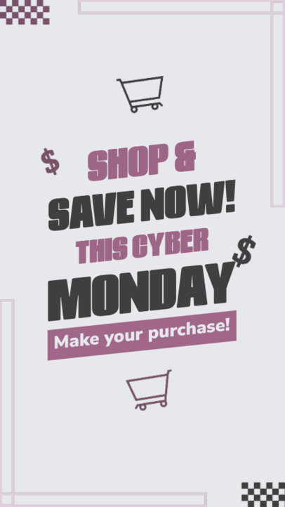 Instagram Story Template for a Cyber Monday Sale Ad
