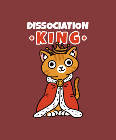 T-Shirt Design Maker With a Graphic Inspired by the Dissociating Cat Meme