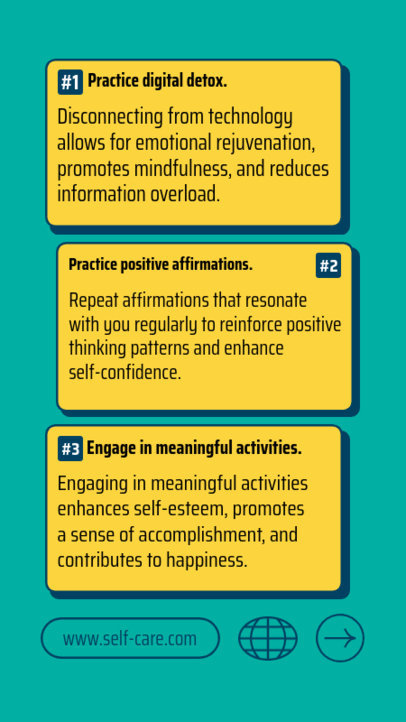 Instagram Story Maker Featuring a Recommendations Theme for Mental Health 6562h-el1