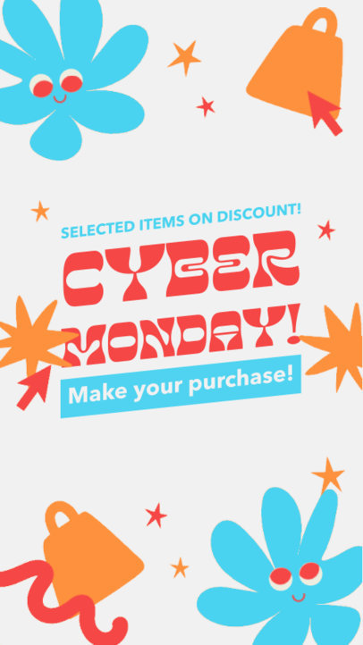Online Instagram Story Maker With a Discount Ad for Cyber Monday