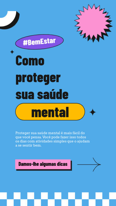 Instagram Story Template Featuring Self-Care Tips for Mental Health