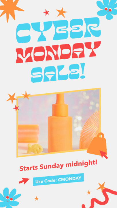 Online Instagram Story Maker to Promote a Cyber Monday Sale