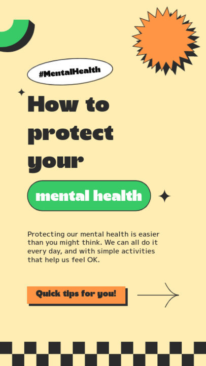 Instagram Story Generator to Share Recommendations to Prevent Mental Health Problems
