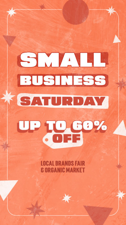 Instagram Story Maker Promoting Small Business Saturday Discounts