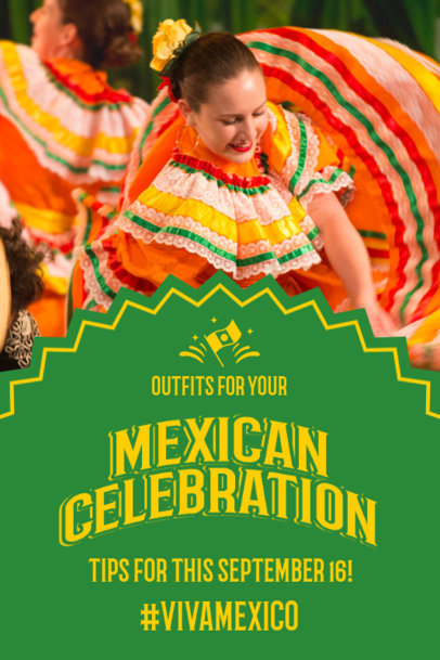 Pinterest Pin Template with Outfit Ideas for a Mexican Independence-Themed Party 6055b