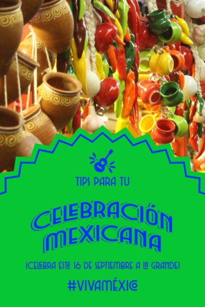 Pinterest Pin Template with Ideas for a Dia de la Independencia Mexicana-Themed Party 6055e
