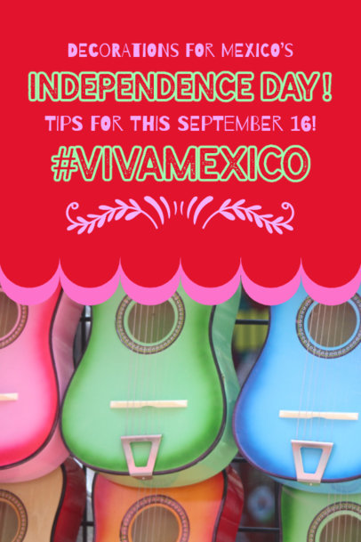 Pinterest Pin Maker with Decoration Ideas for a Mexican Independence Party